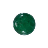 EMERALD SMOOTH ROUNDEL BEADS (1PAIR)(TOP GREEN)(SOME BLACK SPOT) 7.50X7.50 MM 1.93 CTS