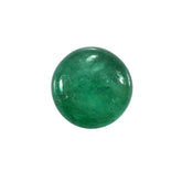 EMERALD SMOOTH ROUNDEL BEADS (1PAIR)(TOP GREEN)(TRANSPARENT SOME BLACK SPOT) 7.50X7.50 MM 1.35 CTS