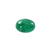 EMERALD SMOOTH ROUNDEL BEADS (1PAIR)(TOP GREEN)(TRANSPARENT SOME BLACK SPOT) 7.50X7.50 MM 1.35 CTS