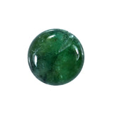 EMERALD SMOOTH ROUNDEL BEADS (DARK GREEN OPAQUE)(3TH MANY BLACK/WHITE SPOT) 7.50X7.50 MM 2.00 CTS