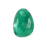 EMERALD ROSE CUT BRIOLETTE PEARISH (OPAQUE DARK GREEN)(SLIGHTLY BLACK WHITE SPOTS ) 14.00X10.00 MM 3.85 CTS