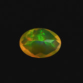 ETHIOPIAN OPAL CHECKER CUT OVAL (YELLOW BASE) (BLUE GREEN SHINE) 7X5MM 0.51 Cts.