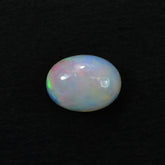 ETHIOPIAN OPAL PLAIN OVAL CAB (OFF WHITE MILKY/VERY LOW MULTI POWER) 8.00X6.00 MM 0.73 CTS