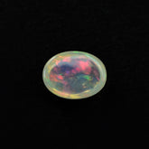 ETHIOPIAN OPAL PLAIN OVAL CAB (OFF WHITE TRANSPARENT/VERY LOW POWER) 8.00X6.00 MM 0.75 CTS