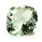 GREEN AMETHYST CHECKER CUT CUSHION 16X16MM 12.72 Cts.