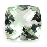 GREEN AMETHYST CHECKER CUT CUSHION (FULL DRILL) 18MM 20.95 Cts.