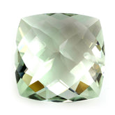 GREEN AMETHYST CHECKER CUT CUSHION (FULL DRILL) 18MM 20.95 Cts.