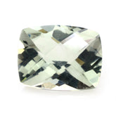 GREEN AMETHYST CHECKER CUT CUSHION 9X7MM 1.88 Cts.