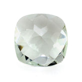 GREEN AMETHYST CHECKER CUT CUSHION 7X7MM 1.18 Cts.