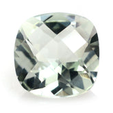 GREEN AMETHYST CHECKER CUT CUSHION 9MM 2.65 Cts.