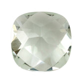 GREEN AMETHYST CHECKER CUT CUSHION 9MM 2.65 Cts.