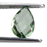 GREEN AMETHYST CHECKER BRIOLETTE PEAR 10X7MM 1.65 Cts.