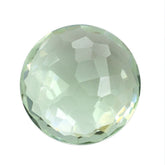 GREEN AMETHYST IRREGULAR CUT BRIOLETTE ROUND 11MM 3.75 Cts.