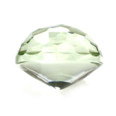 GREEN AMETHYST BUFFTOP IRREGULAR CUT ON TOP ROUND 12MM 7.25 Cts.