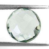GREEN AMETHYST BRIOLETTE ROUND 12MM 5.91 Cts.