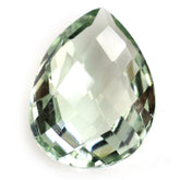 GREEN AMETHYST BRIOLETTE PEAR 13X10MM 3.90 Cts.