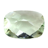 GREEN AMETHYST CHECKER CUT CUSHION 14X10MM 5.50 Cts.