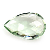 GREEN AMETHYST ROSE CUT BRIOLETTE PEAR 15X10MM 4.31 Cts.