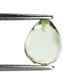GREEN AMETHYST PLAIN DROPS (HALF DRILL) 10X8MM 4.26 Cts.