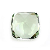 GREEN AMETHYST DIAMOND CUT CUSHION 8MM 2.13 Cts.