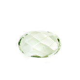 GREEN AMETHYST CHECKER CUT BACK CUT OVAL 8X5MM 1.28 Cts.