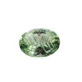 GREEN AMETHYST CONCAVE MARQUISE TOP OVAL 14X10MM 4.95 Cts.