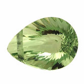 GREEN AMETHYST CONCAVE BRIOLETTE PEAR (SIDE DRILL) 16X12MM 8.44 Cts.