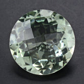 GREEN AMETHYST CHECKER CUT ROUND 18MM 17.34 Cts.