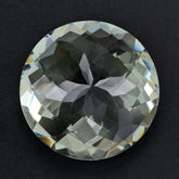 GREEN AMETHYST CHECKER CUT ROUND 18MM 17.34 Cts.