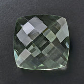 GREEN AMETHYST BRIOLETTE CUSHION 15MM 8.31 Cts.