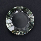 GREEN AMETHYST CONCAVE ROUND FLAT COIN 12MM 4.08 Cts.