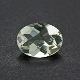 GREEN AMETHYST CHECKER CUT OVAL (C1) 8X6MM 1.01 Cts.