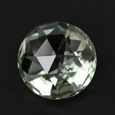 GREEN AMETHYST HIGH DOME ROSE CUT ROUND 12MM 6.62 Cts.
