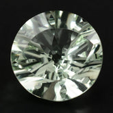 GREEN AMETHYST EYE CUT ROUND 13MM 7.33 Cts.