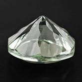 GREEN AMETHYST EYE CUT ROUND 13MM 7.33 Cts.