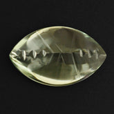 GREEN AMETHYST BUFFTOP CROSS CONCAVE BACK MARQUISE 20X12MM 9.24 Cts.