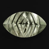 GREEN AMETHYST BUFFTOP CONCAVE BACK MARQUISE 20X12MM 9.11 Cts.