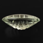 GREEN AMETHYST BUFFTOP CONCAVE BACK MARQUISE 20X12MM 9.11 Cts.