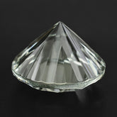 GREEN AMETHYST CONCAVE STRAIGHT FACETED ROUND 14MM 8.78 Cts.