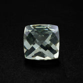 GREEN AMETHYST CHECKER CUT CUSHION 6MM 0.91 Cts.