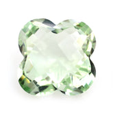 GREEN AMETHYST CHECKER CUT FLOWER 13MM 7.44 Cts.