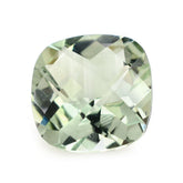 GREEN AMETHYST CHECKER CUT CUSHION 8MM 1.83 Cts.