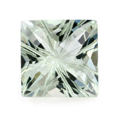 GREEN AMETHYST CHECKER TOP PRINCESS BACK LAZER CUT SQUARE (DES#21) 12MM 7.46 Cts.