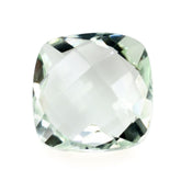 GREEN AMETHYST BRIOLETTE CUSHION 10MM 3.59 Cts.