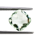 GREEN AMETHYST BRIOLETTE CUSHION 10MM 3.59 Cts.