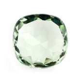 GREEN AMETHYST ROSE CUT CUSHION CAB 12MM 4.72 Cts.
