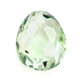 GREEN AMETHYST CUT FOOTBALL PEAR (HALF DRILL) 12X10MM 5.75 Cts.
