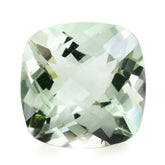 GREEN AMETHYST CHECKER CUT CUSHION 14MM 16.03 Cts.