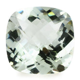 GREEN AMETHYST CHECKER CUT CUSHION 15MM 11.00 Cts.