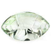 GREEN AMETHYST BUFFTOP CROSS CONCAVE BACK MARQUISE (DES#102) 20X12MM 8.90 Cts.